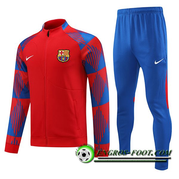 Ensemble Survetement de Foot - Veste FC Barcelone Rouge 2023/2024