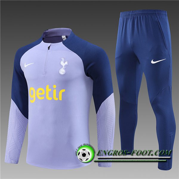 Ensemble Survetement de Foot Tottenham Hotspurs Enfant Pourpre/Bleu 2023/2024