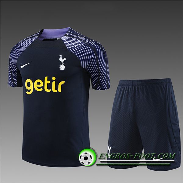 Ensemble Training T-Shirts + Shorts Tottenham Hotspurs Enfant Bleu Marine 2023/2024