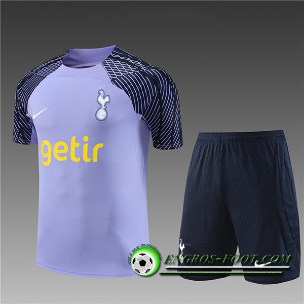 Ensemble Training T-Shirts + Shorts Tottenham Hotspurs Enfant Pourpre 2023/2024