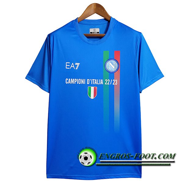 SSC Naples Italian Champions T-Shirt Bleu 2022/2023