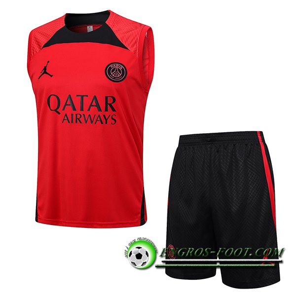 Ensemble Training Debardeur + Shorts Jordan PSG Rouge 2023/2024