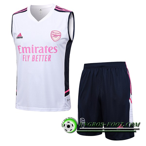 Ensemble Training Debardeur + Shorts Arsenal Blanc 2023/2024 -02