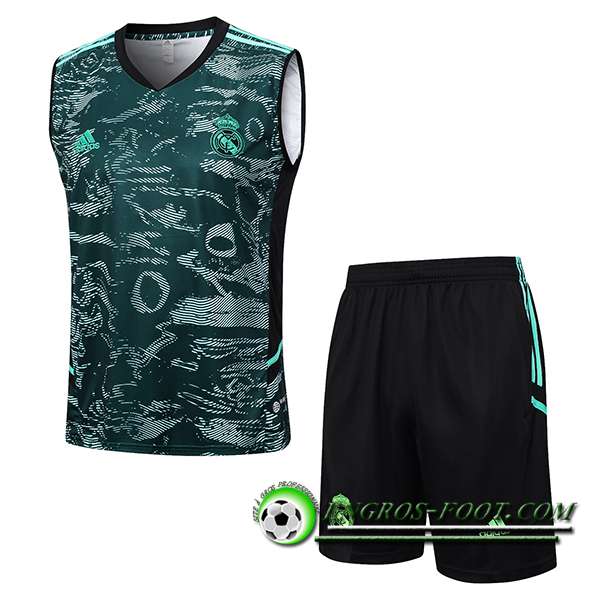 Ensemble Training Debardeur + Shorts Real Madrid Vert 2023/2024 -02