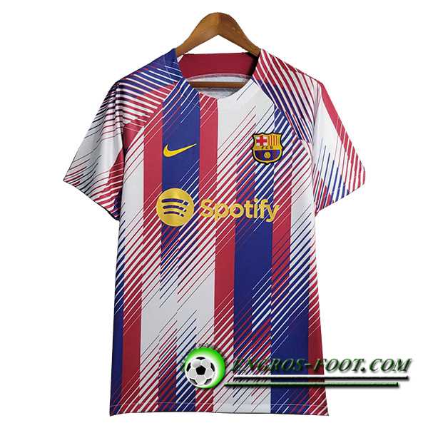 Training T-Shirts FC Barcelone Rouge/Bleu/Blanc 2023/2024 -02