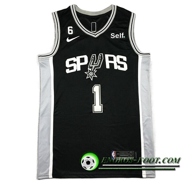 Maillot San Antonio Spurs (WEMBANYAMA #1) 2023/24 Noir