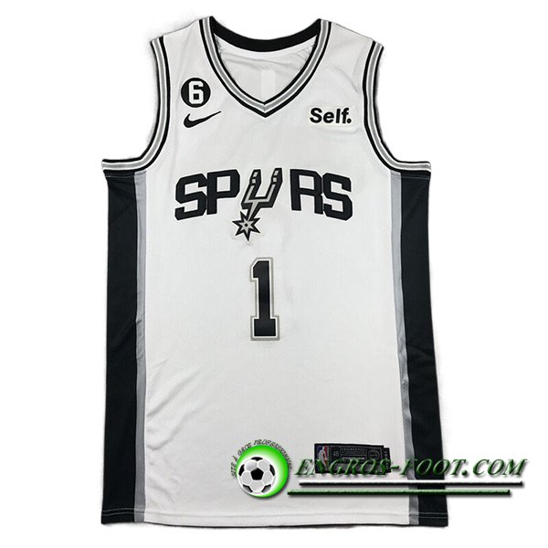 Maillot San Antonio Spurs (WEMBANYAMA #1) 2023/24 Blanc