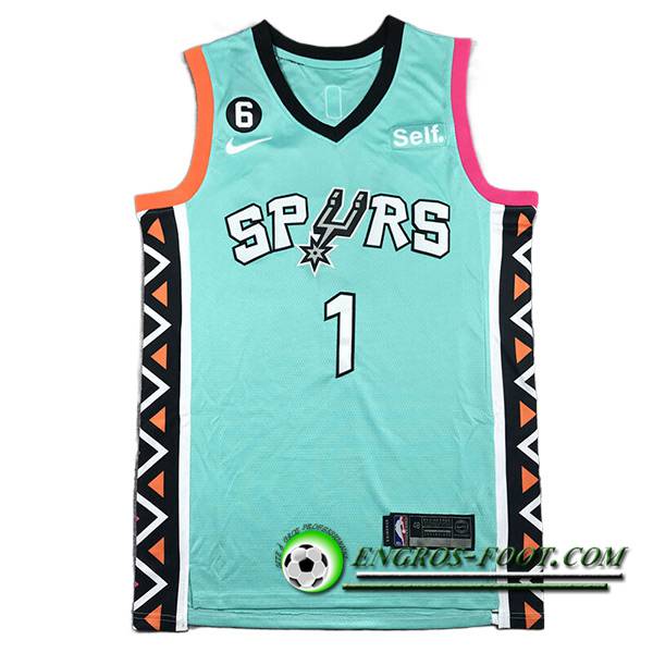 Maillot San Antonio Spurs (WEMBANYAMA #1) 2023/24 Vert