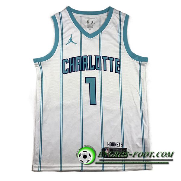 Maillot Charlotte Hornets (BALL #1) 2023/24 Blanc