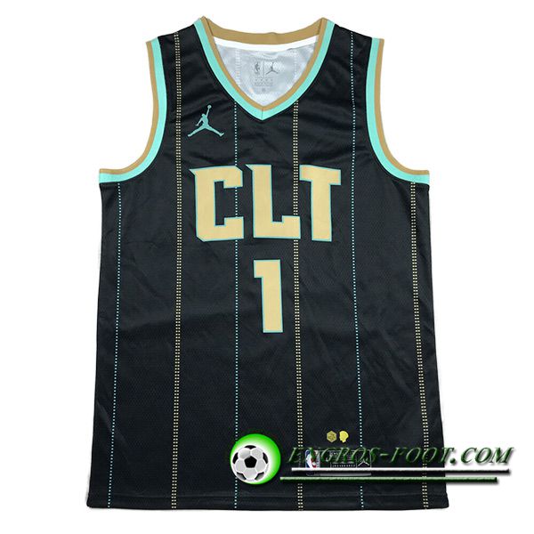 Maillot Charlotte Hornets (BALL #1) 2023/24 Noir -02