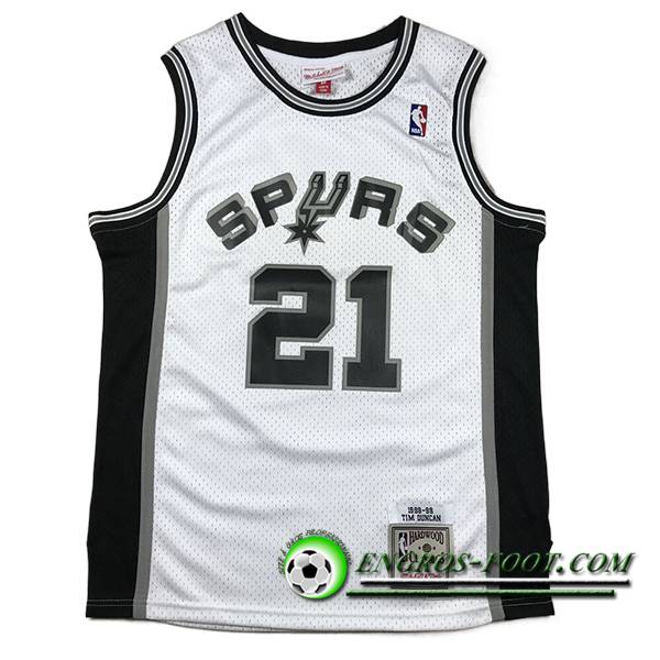 Maillot San Antonio Spurs (DUNCAN #21) 2023/24 Blanc