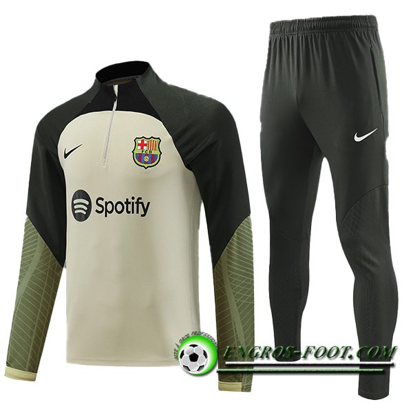 Ensemble Survetement de Foot FC Barcelone Vert 2023/2024 -04