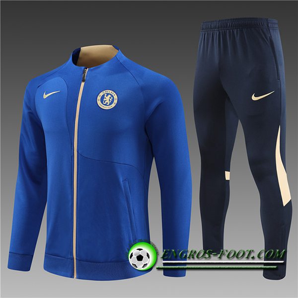 Ensemble Survetement de Foot - Veste FC Chelsea Enfant Bleu 2023/2024