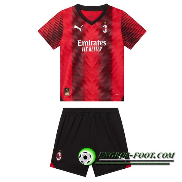 Nouveau Maillot de Foot Milan AC Enfant Domicile 2023/2024