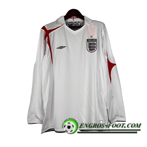 Maillot de Foot Angleterre Retro Domicile Manches Longues 2006/2007