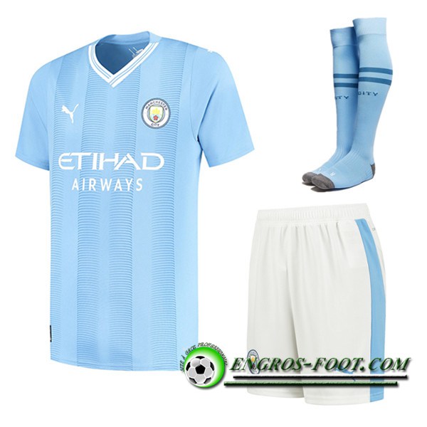 Ensemble Maillot Manchester City Domicile (Short + Chaussettes) 2023/2024