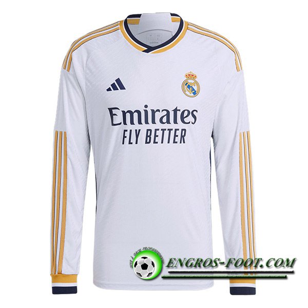 Nouveau Maillot de Foot Real Madrid Domicile Manche Longue 2023/2024