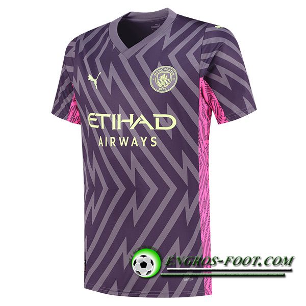 Maillot de Foot Manchester City Gardien de But Pourpre 2023/2024