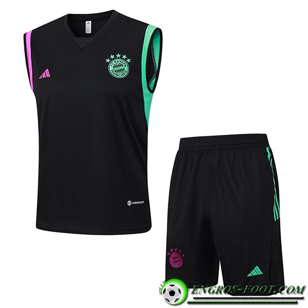 Ensemble Training Debardeur + Shorts Bayern Munich Noir 2023/2024 -02