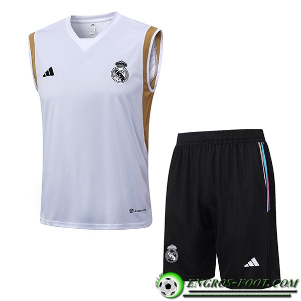 Ensemble Training Debardeur + Shorts Real Madrid Blanc 2023/2024 -03