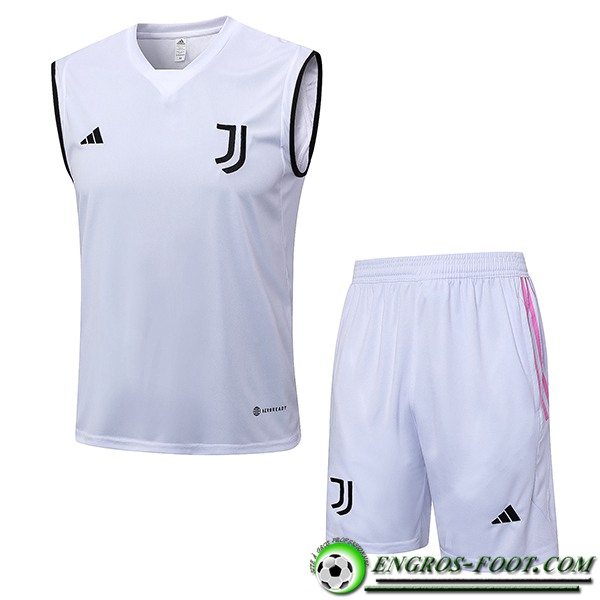 Ensemble Training Debardeur + Shorts Juventus Blanc 2023/2024 -02