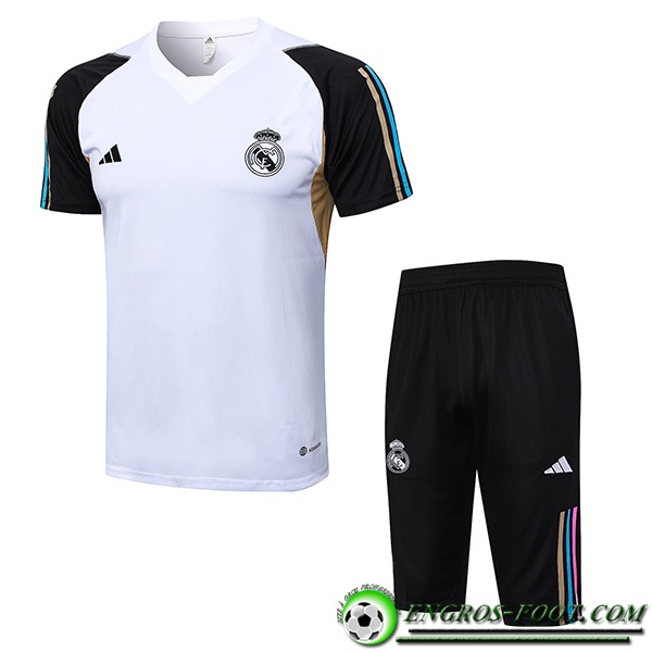 Ensemble Training T-Shirts + Shorts Real Madrid Blanc 2023/2024 -05