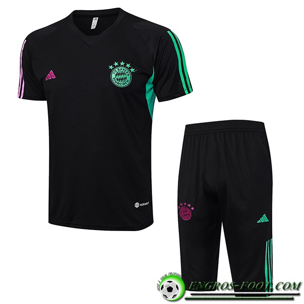 Ensemble Training T-Shirts + Shorts Bayern Munich Noir 2023/2024 -04