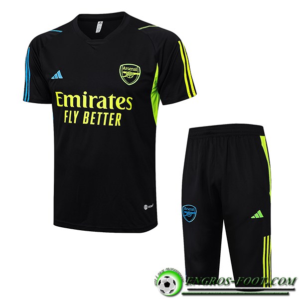 Ensemble Training T-Shirts + Shorts Arsenal Noir 2023/2024 -03