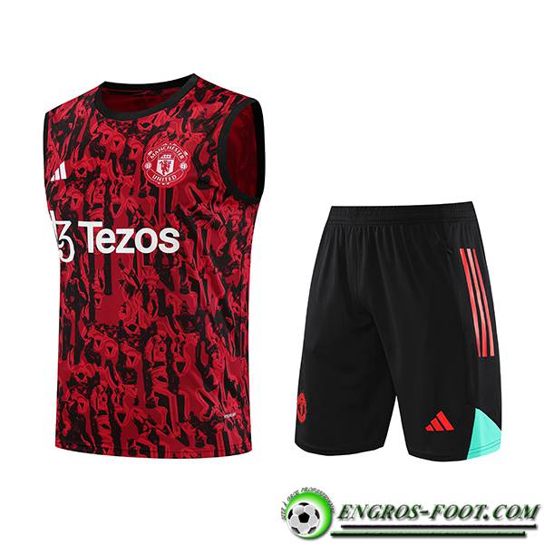 Ensemble Training Debardeur + Shorts Manchester United Rouge 2023/2024