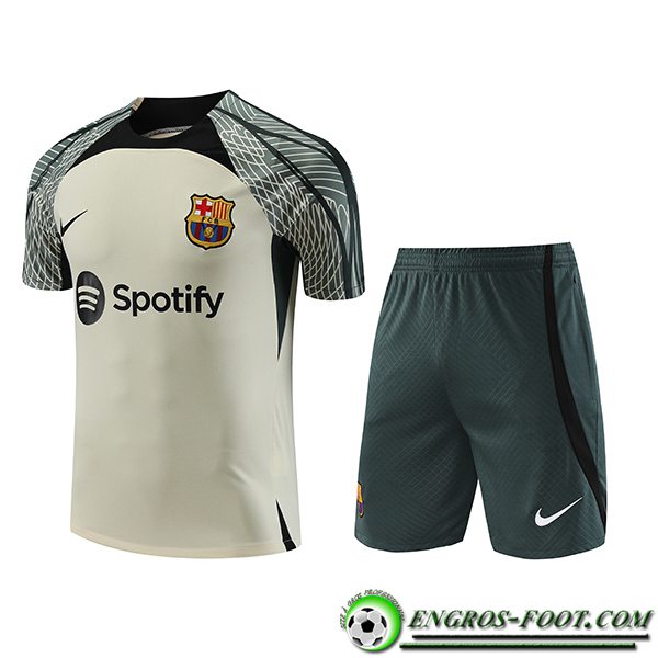 Ensemble Training T-Shirts + Shorts Jordan FC Barcelone Vert 2023/2024