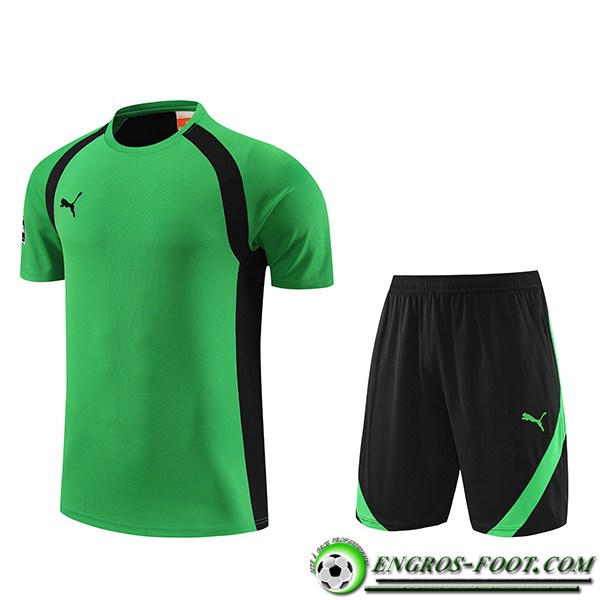 Ensemble Training T-Shirts + Shorts Puma Vert 2023/2024