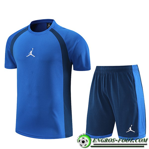Ensemble Training T-Shirts + Shorts Jordan Bleu 2023/2024