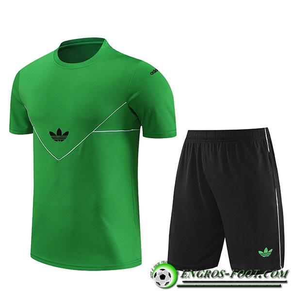 Ensemble Training T-Shirts + Shorts Adidas Vert 2023/2024