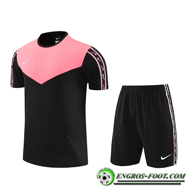 Ensemble Training T-Shirts + Shorts Nike Noir/Rose 2023/2024