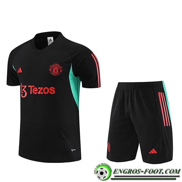 Ensemble Training T-Shirts + Shorts Manchester United Noir 2023/2024 -03