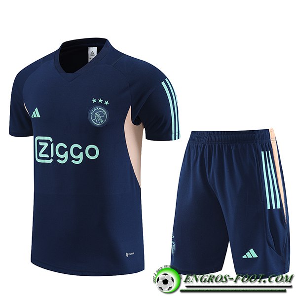 Ensemble Training T-Shirts + Shorts Ajax Bleu 2023/2024