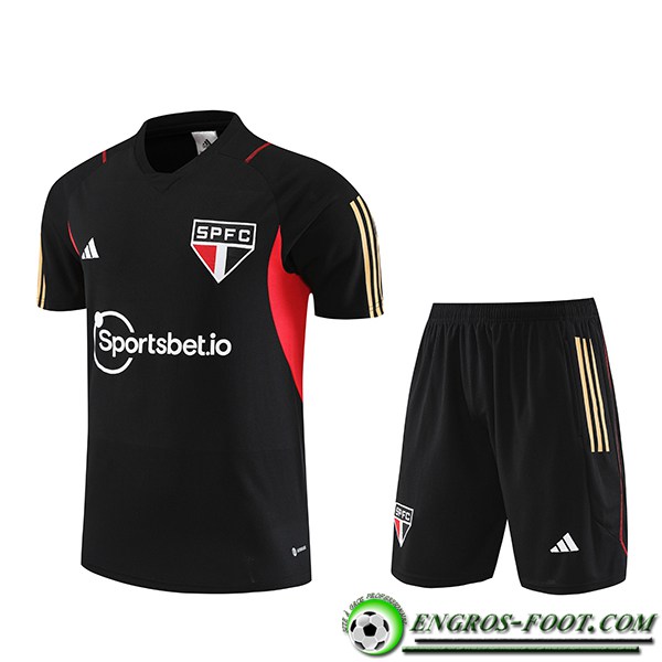 Ensemble Training T-Shirts + Shorts Sao Paulo FC Noir 2023/2024 -03