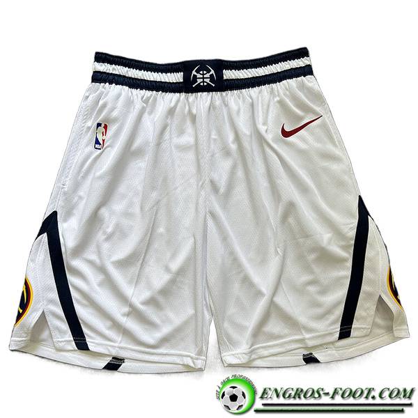 Shorts NBA Denver Nuggets 2023/24 Blanc