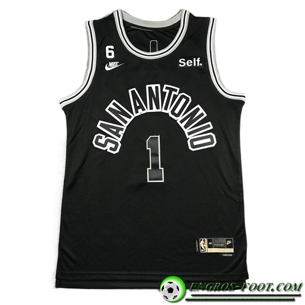 Maillot San Antonio Spurs (WAMBANYAMA #1) 2023/24 Noir