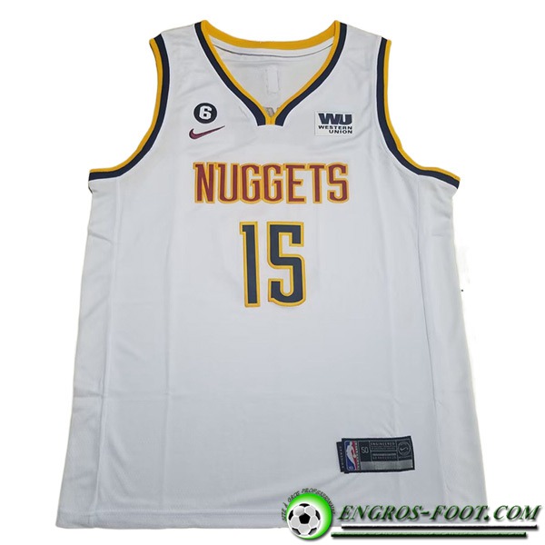 Maillot Denver Nuggets (JOKIC #15) 2023/24 Blanc -04