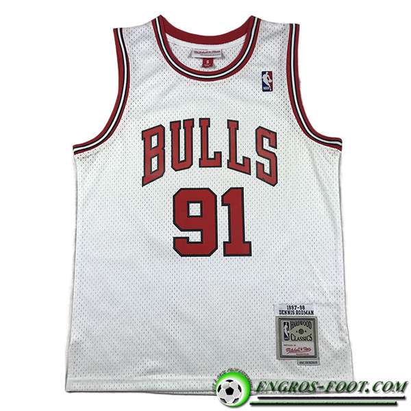 Maillot Chicago Bulls (RODMAN #91) 2023/24 Blanc