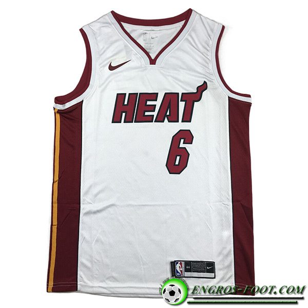 Maillot Miami Heat (JAMES #6) 2023/24 Blanc