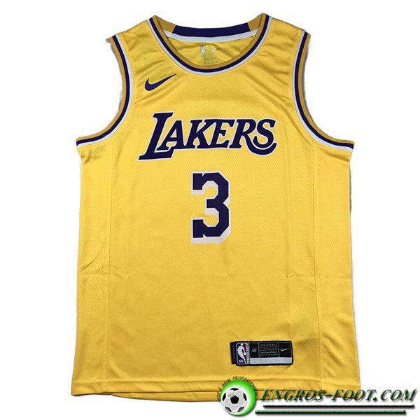 Maillot Los Angeles Lakers (DAVIS #3) 2023/24 Jaune