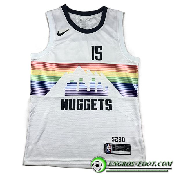 Maillot Denver Nuggets (JOKIC #15) 2023/24 Blanc -02