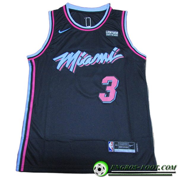 Maillot Miami Heat (WADE #3) 2023/24 Noir -03