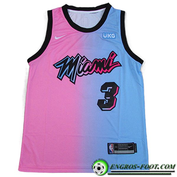 Maillot Miami Heat (WADE #3) 2023/24 Bleu/Rose