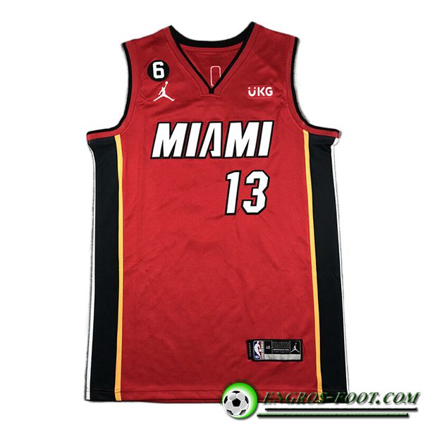 Maillot Miami Heat (ADEBAYO #13) 2023/24 Rouge -02