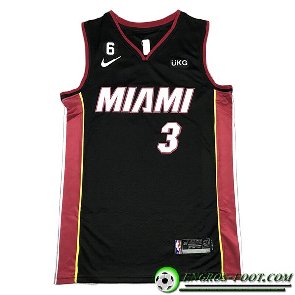 Maillot Miami Heat (WADE #3) 2023/24 Noir -02