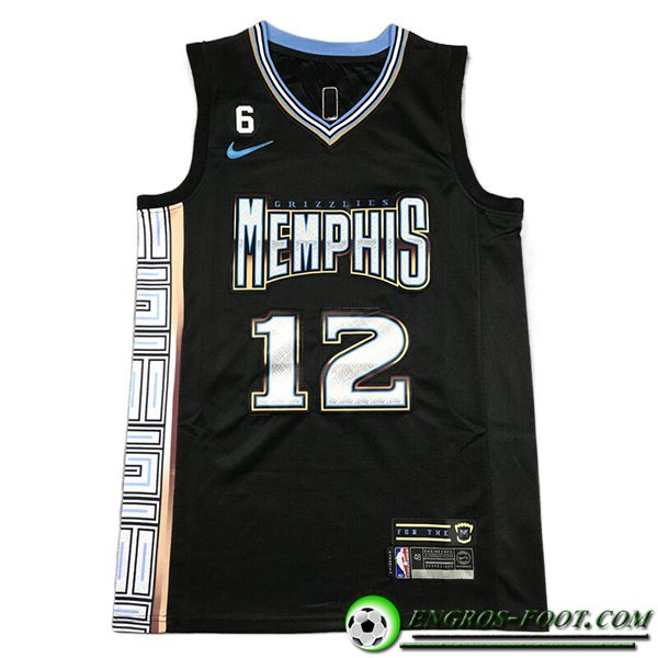 Maillot Memphis Grizzlies (MORANT #12) 2023/24 Noir -02