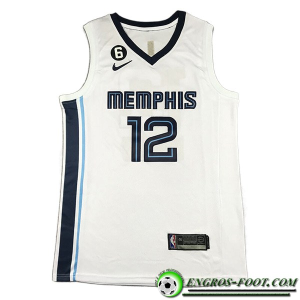 Maillot Memphis Grizzlies (MORANT #12) 2023/24 Blanc -02